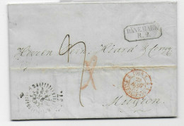 Brief Kopenhagen Nach Mugron, Frankreich, 1857 über Bordeaux Und Hamburg T&T - Otros & Sin Clasificación