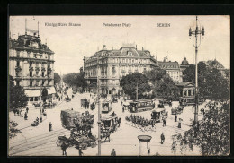 AK Berlin, Potsdamer Platz, Königgrätzer Strasse, Strassenbahnen Unterwegs  - Dierentuin