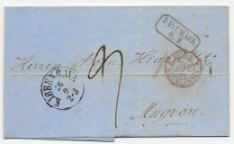 Brief Kopenhagen Nach Mugron, Frankreich, 1861 über Hamburg T&T - Other & Unclassified