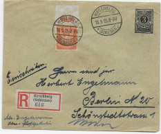 Hirschberg/Schlesien 1925 Als Einschreiben Nach Berlin - Cartas & Documentos