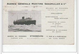 STRASBOURG - Agence Générale Maritime SEEGMULLER Et Cie  - Très Bon état - Strasbourg