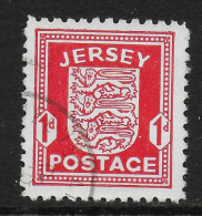 Jersey MiNr. 2z, Portomarke Gestempelt, Geprüft - Bezetting 1938-45