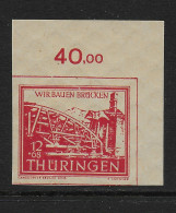 Thüringen: Eckrand MiNr. 113 By, Postfrisch, ** BPP Geprüft - Ungebraucht