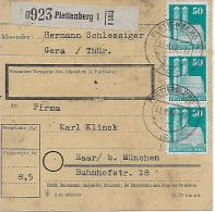 Paketkarte Von Plettenberg Nach Haar, 1948, MeF - Brieven En Documenten