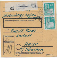 Paketkarte Von Aschau/Sachrang Nach Eglfing, Heilanstalt, 1948, MeF MiNr. 92 - Briefe U. Dokumente