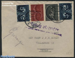 Netherlands 1944 Letter From Groningen To Venlo, Returned Due To Broken Postal Connection, Postmark: 14 IX 1944, Posta.. - Cartas & Documentos