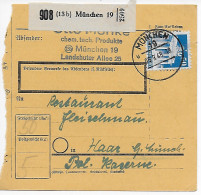 Paketkarte Von München Nach Haar, 1948, MeF MiNr. 937 - Brieven En Documenten