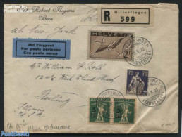 Switzerland 1930 Airmail Letter From Hilterfingen To Sterling (USA), Postal History - Storia Postale