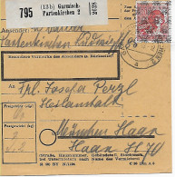 Paketkarte Von Garmisch Partenkirchen Nach Haar 1948, EF MiNr. 49II - Covers & Documents