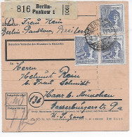 Paketkarte Von Berlin-Pankow Nach Haar, 1948, MeF MiNr. 957 - Covers & Documents