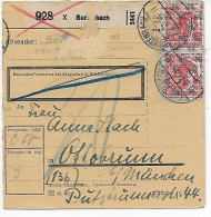 Paketkarte Von Burtenbach Nach Ottobrunn, 1948, MeF - Cartas & Documentos