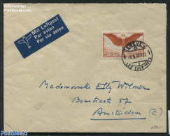 Switzerland 1937 Airmail Letter Geneva To Amsterdam, Postal History - Covers & Documents