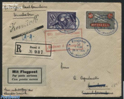 Switzerland 1925 Airmail Letter (Flugpost Basel-Mannheim), Postal History - Brieven En Documenten