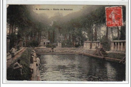 ABBEVILLE : école De Natation - CARTE TOILEE - Très Bon état - Abbeville