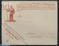 Netherlands 1876 Postcard, Ned. My. Tot Alg. Dienstverrigting, 10c Red, Office No. 2, Unused Postal Stationary - Covers & Documents