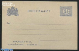 Netherlands 1911 Postcard With Private Text, 1.5c, Bohlmeijer Amsterdam, Unused Postal Stationary, Philately - Briefe U. Dokumente