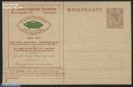 Netherlands 1925 Postcard With Private Text, TIBO, De Amsterdamsche Spaarkas, Unused Postal Stationary, Various - Bank.. - Cartas & Documentos