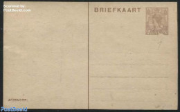 Netherlands 1923 Postcard 7.5c, Pressure Coincidence, Missing Part At Bottom Of Stamp, Unused Postal Stationary, Vario.. - Briefe U. Dokumente