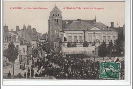 COSNE - Rue Saint Jacques Et Hôtel De Ville - Défilé De Pompiers - Très Bon état - Cosne Cours Sur Loire