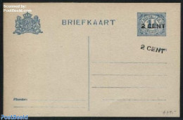 Netherlands 1916 Postcard 2 CENT On 1.5c, Double Overprint, Unused Postal Stationary, Various - Errors, Misprints, Pla.. - Covers & Documents