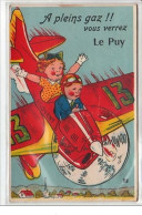 LE PUY EN VELAY - Avion - Systeme Dépliant - Très Bon état - Le Puy En Velay