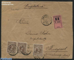 Netherlands 1895 Registered Letter From Amsterdam To Budapest, Postal History - Brieven En Documenten