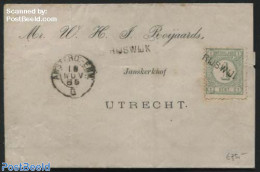 Netherlands 1885 Letter From Rijswijk (langstempel) To Utrecht, Traject Kleinrond AMSTERD-EMM., Postal History - Storia Postale