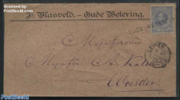 Netherlands 1888 Letter From Oude Wetering (langstempel) To Woerden, Postal History - Storia Postale