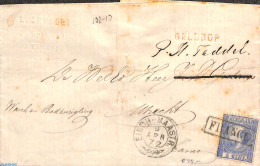 Netherlands 1872 Folding Letter From GELDROP To Utrecht (post. EINDH-MAASTR), Postal History - Brieven En Documenten