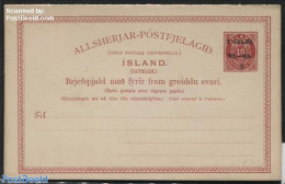 Iceland 1902 Reply Paid Postcard 1 GILDI/1 GILDI On 10/10A, Unused Postal Stationary - Lettres & Documents