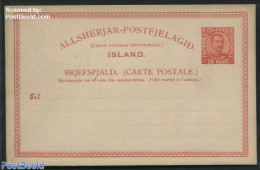 Iceland 1920 Postcard 10A, Unused Postal Stationary - Covers & Documents