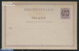 Iceland 1902 Postcard 1 GILDI On 8A, Unused Postal Stationary - Covers & Documents