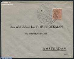 Netherlands 1925 Nvph No.138 On Cover With Special Cancellation GROTIUS 2-7-1925, Postal History - Covers & Documents