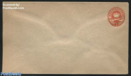 Denmark 1872 Envelope 4Sk, Orangered, Open 4, Unused Postal Stationary - Brieven En Documenten