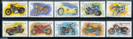 France 2002 Motorcycles 10v, Mint NH, Transport - Motorcycles - Unused Stamps
