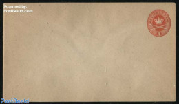 Denmark 1872 Envelope 4Sk Orangered, Closed 4, Unused Postal Stationary - Brieven En Documenten