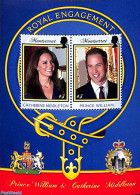 Montserrat 2010 William & Kate Engagement S/s, Mint NH, History - Kings & Queens (Royalty) - Familles Royales