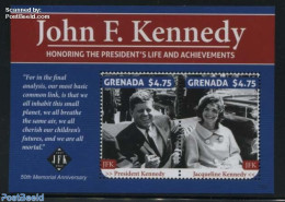 Grenada 2013 J.F. Kennedy S/s, Mint NH, History - Transport - American Presidents - Automobiles - Cars