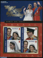 Antigua & Barbuda 2011 William & Kate Wedding 4v M/s, Mint NH, History - Kings & Queens (Royalty) - Familias Reales