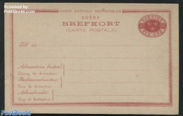 Sweden 1879 Postcard 10o, Carminerosa, Unused Postal Stationary - Cartas & Documentos