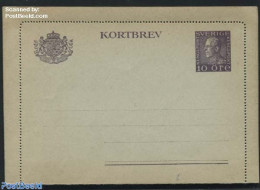 Sweden 1925 Card Letter 10o, Violet, Unused Postal Stationary - Briefe U. Dokumente
