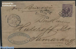 Netherlands 1877 Folding Letter To Samarang Via Brindisi, Postal History - Lettres & Documents