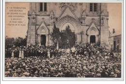 NEUVIZY : Fédération Des Oeuvres De Jeunes Filles Des Ardennes - 8 Août 1920 - église Et La Foule - Très Bon état - Sonstige & Ohne Zuordnung