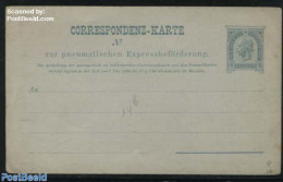 Austria 1892 Postcard Pneumatic Post, 10Kr Greenblue, Unused Postal Stationary - Brieven En Documenten