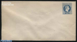 Austria 1867 Envelope 10Kr Blue, Flap Type III, Unused Postal Stationary - Storia Postale