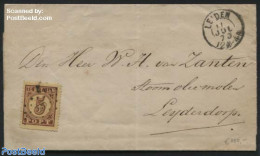 Netherlands 1870 Letter From Leiden To Leiderdorp, Postage Due 5c, Postal History - Brieven En Documenten