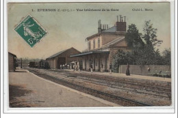 EPERNON : Vue Intérieure De La Gare - Très Bon état - Other & Unclassified