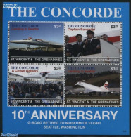 Saint Vincent 2013 Concorde 4v M/s, Mint NH, Transport - Concorde - Aircraft & Aviation - Concorde