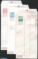 Taiwan 1992 Envelope Set Lighthouses (3 Covers), Unused Postal Stationary, Various - Lighthouses & Safety At Sea - Lighthouses