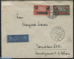 Switzerland 1936 Airmail Letter To Chomutov CSR, Postal History, Transport - Aircraft & Aviation - Briefe U. Dokumente